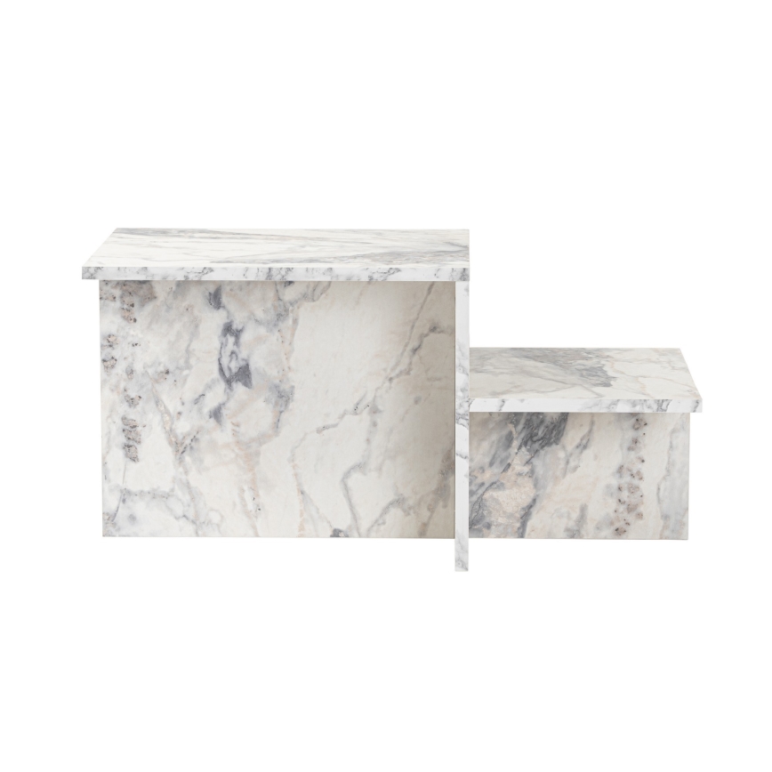 Mesa de centro HARMONY 40x80 cm decoración de mármol