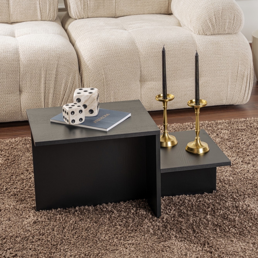 Mesa de centro HARMONY 40x80 cm negro