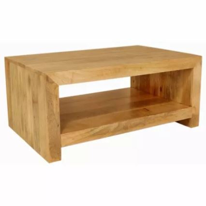 Mesa de centro HINA 90x60 cm madera maciza/árbol de mango