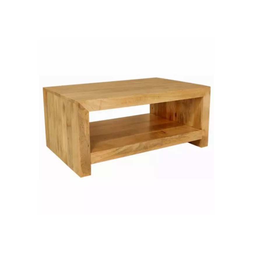 Mesa de centro HINA 90x60 cm madera maciza/árbol de mango