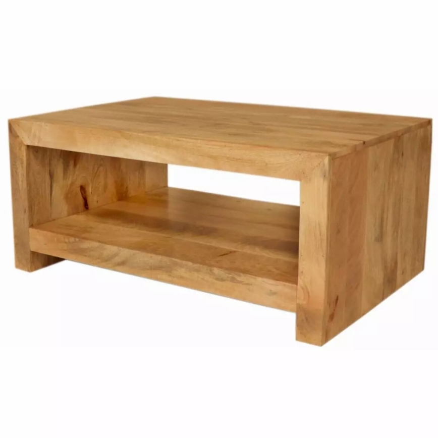 Mesa de centro HINA 90x60 cm madera maciza/árbol de mango