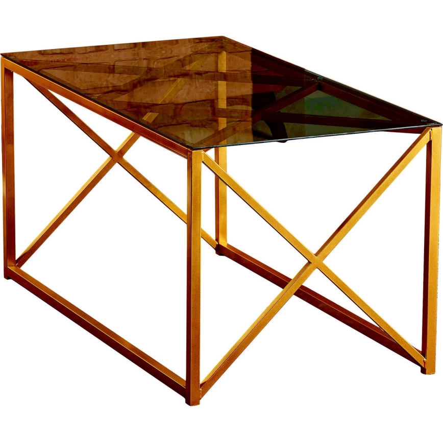 Mesa de centro ILIOMAR 46,6x94 cm dorado/negro
