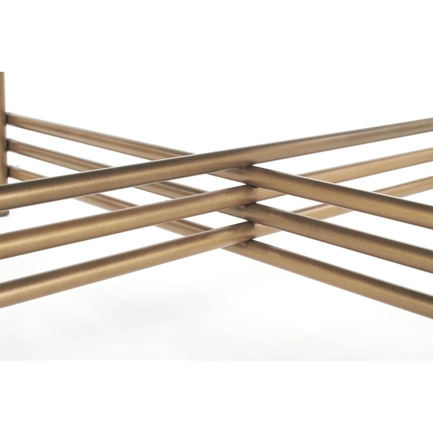 Mesa de centro ISMENA 41x80 cm dorado/negro