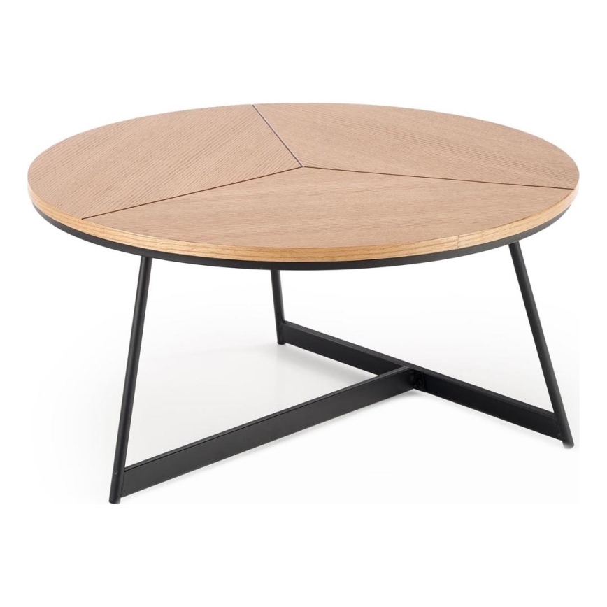 Mesa de centro KARIDA 41x80 cm beige/negro