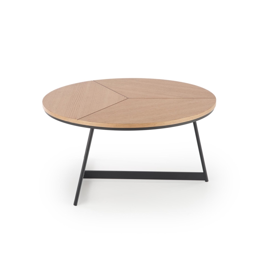 Mesa de centro KARIDA 41x80 cm beige/negro