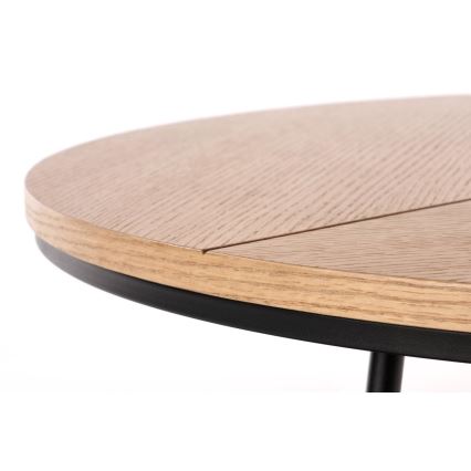 Mesa de centro KARIDA 41x80 cm beige/negro