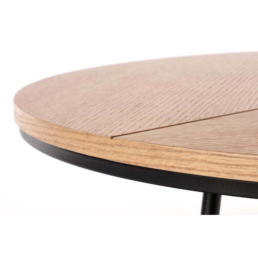 Mesa de centro KARIDA 41x80 cm beige/negro