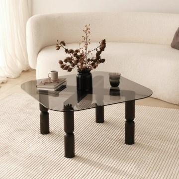 Mesa de centro KEI 40x80 cm marrón/negro