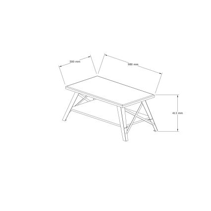 Mesa de centro KONIK 43x98 cm pino