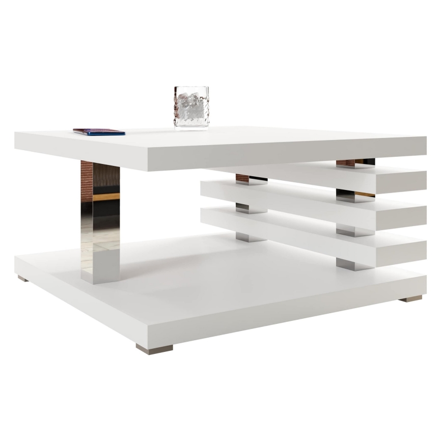 Mesa de centro KYOTO 31x60 cm blanco mate