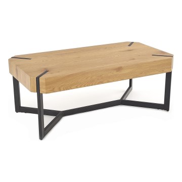 Mesa de centro LAVIDA 43x110 cm dorado roble/negro