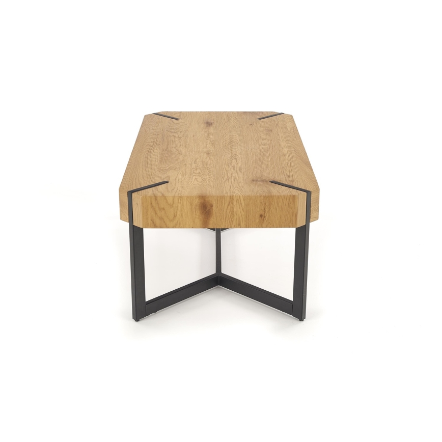 Mesa de centro LAVIDA 43x110 cm dorado roble/negro