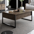 Mesa de centro LUXE 40x90 cm nogal/negro