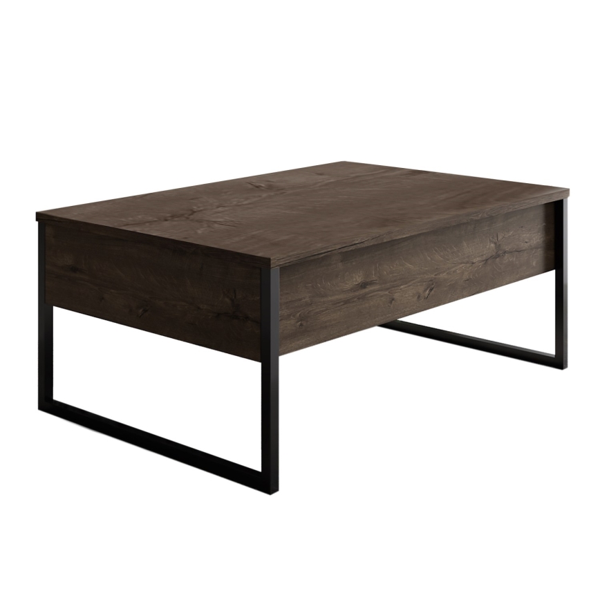 Mesa de centro LUXE 40x90 cm nogal/negro