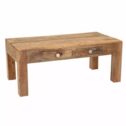 Mesa de centro MANU 110x60 cm madera maciza/árbol de mango