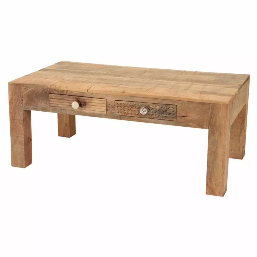 Mesa de centro MANU 110x60 cm madera maciza/árbol de mango