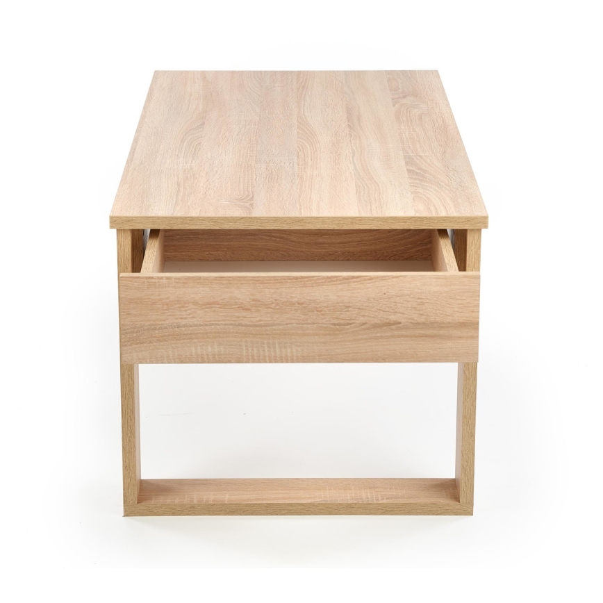Mesa de centro con cajones NEA 52x110 cm beige/roble sonoma