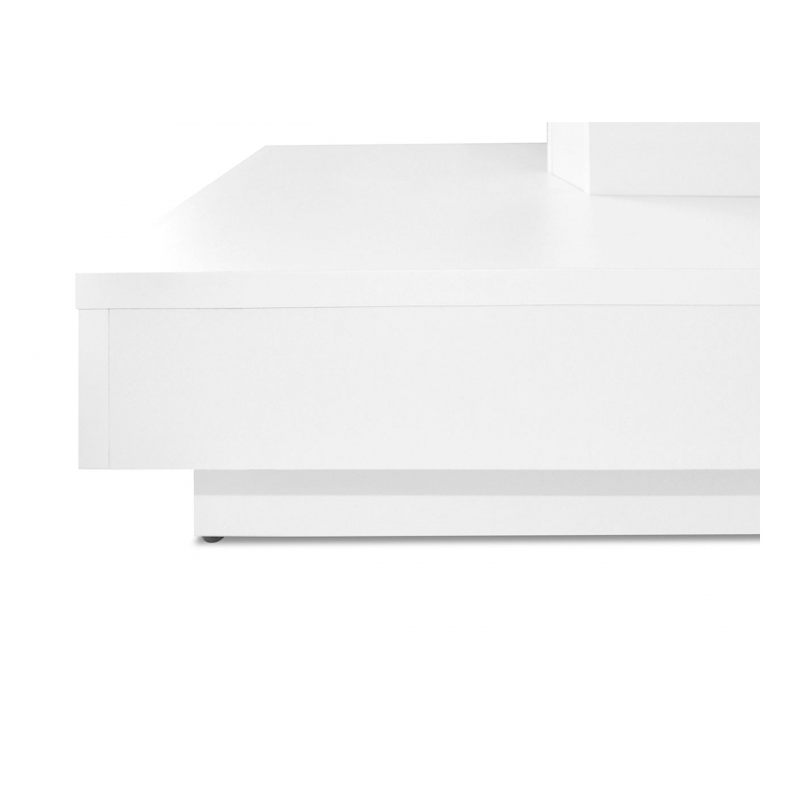 Mesa de centro NENANI 34x70 cm blanco/roble wotan