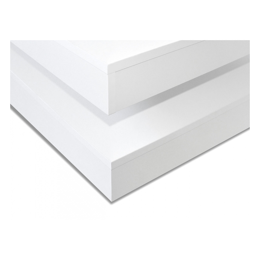 Mesa de centro NENANI 34x70 cm blanco/roble wotan