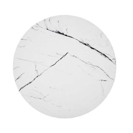 Mesa de centro NUBIRA 41x60 cm negro/decoración de mármol