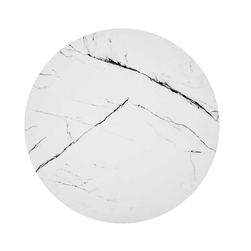 Mesa de centro NUBIRA 41x60 cm negro/decoración de mármol