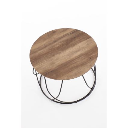 Mesa de centro NUBIRA 41x60 cm negro/marrón