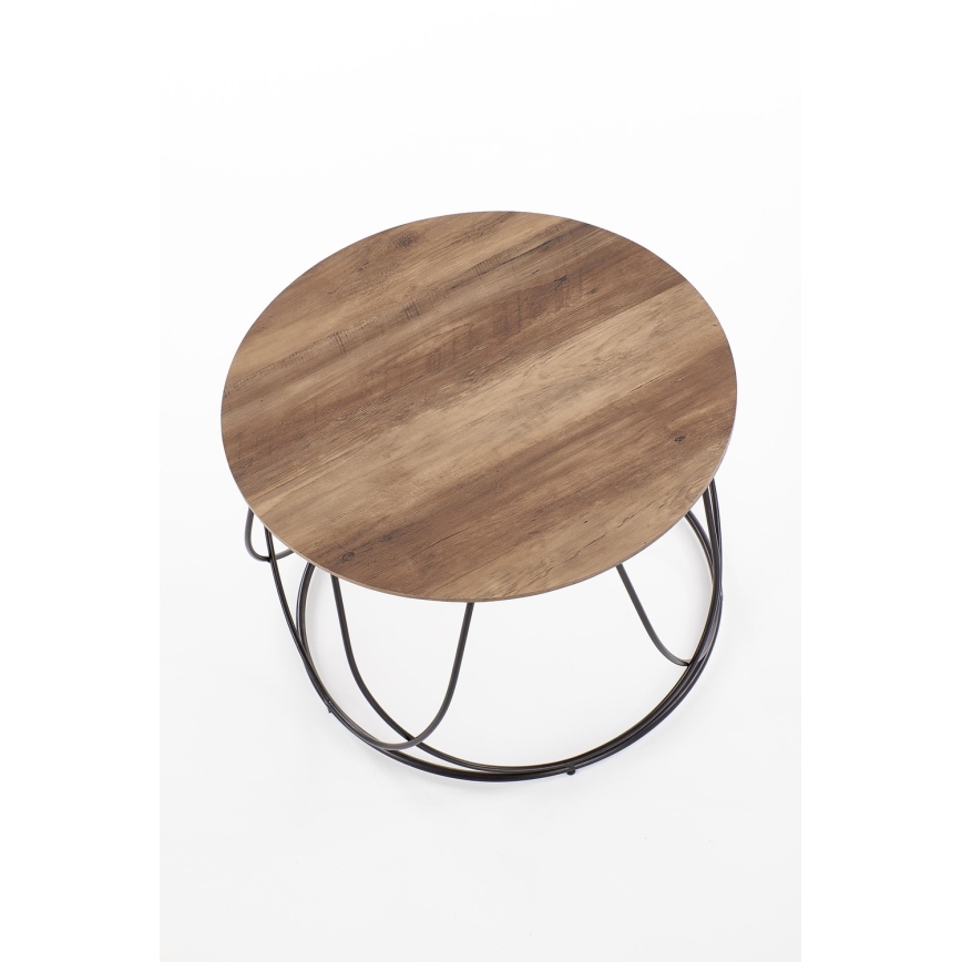 Mesa de centro NUBIRA 41x60 cm negro/marrón