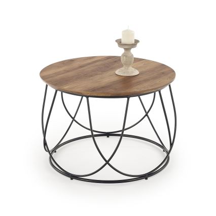Mesa de centro NUBIRA 41x60 cm negro/marrón