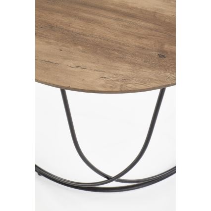 Mesa de centro NUBIRA 41x60 cm negro/marrón
