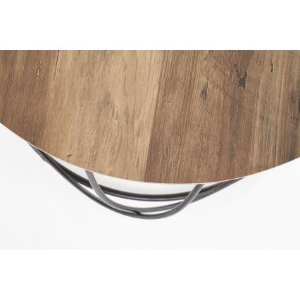 Mesa de centro NUBIRA 41x60 cm negro/marrón