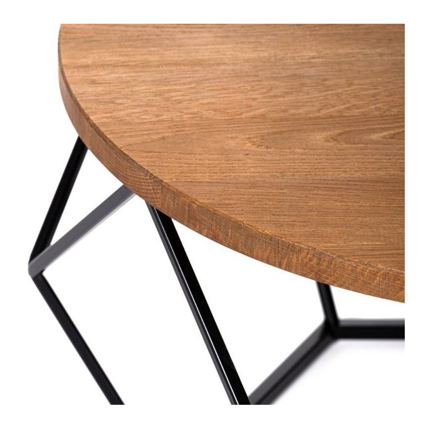 Mesa de centro OAKLOFT 40x70 cm negro/roble