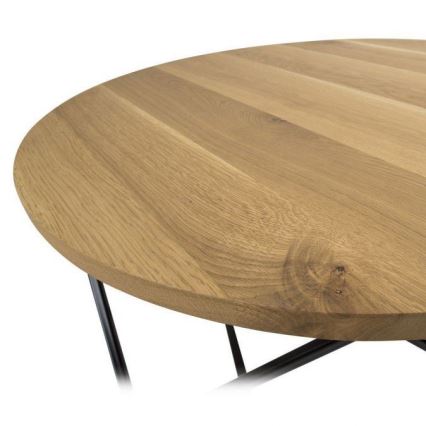 Mesa de centro OAKLOFT 41,5x90 cm negro/roble