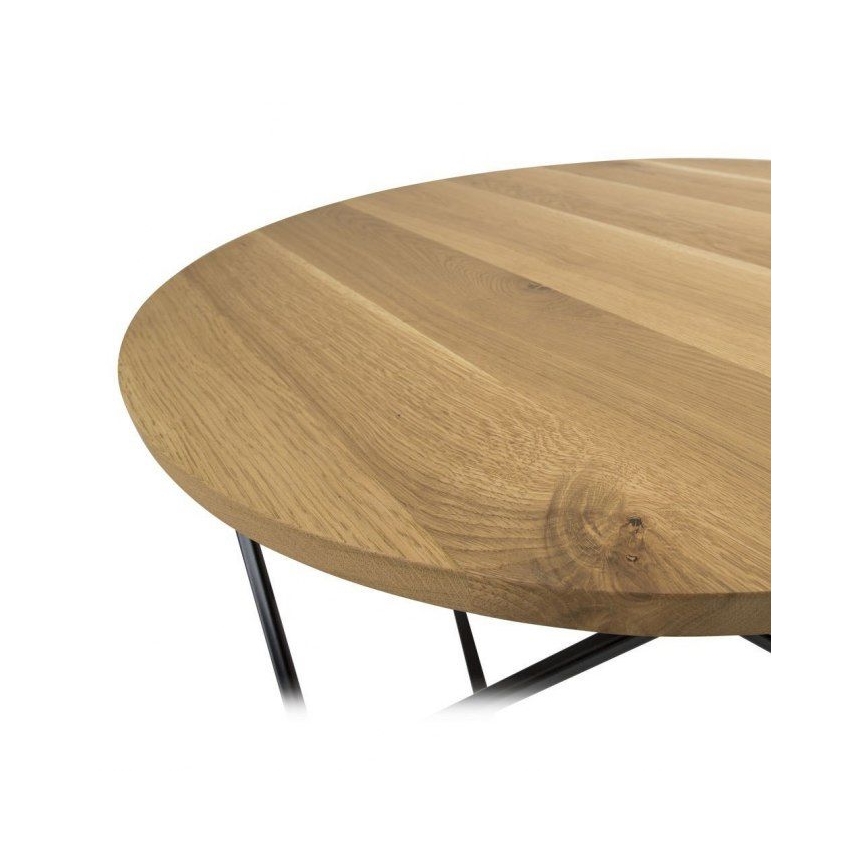 Mesa de centro OAKLOFT 41,5x90 cm negro/roble