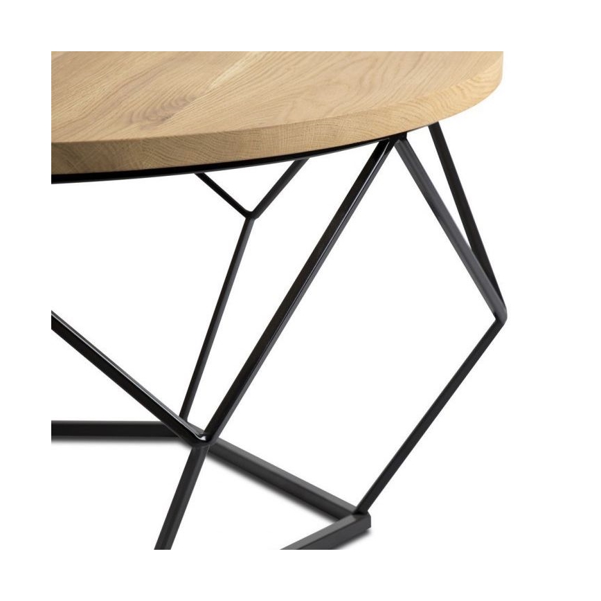 Mesa de centro OAKLOFT 41,5x90 cm negro/roble