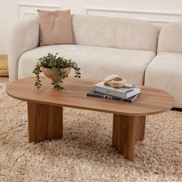 Mesa de centro OVAL 60x120 cm marrón