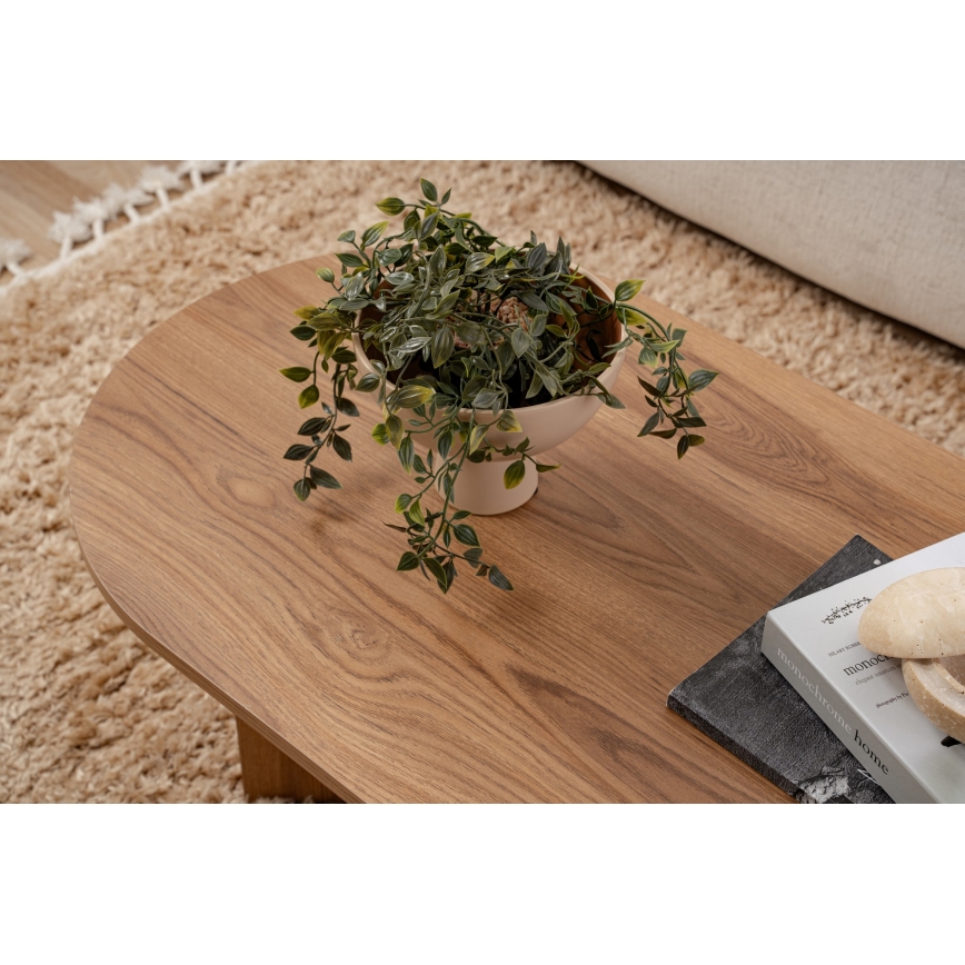 Mesa de centro OVAL 60x120 cm marrón