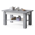 Mesa de centro plegable con estante ADONIS gris/blanco