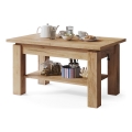 Mesa de centro plegable con estante ADONIS roble