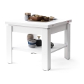 Mesa de centro plegable con estante LIA blanco