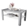Mesa de centro plegable con tablero elevable con estante ADEN gris/blanco