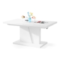 Mesa de centro plegable con tablero elevable NINO blanco
