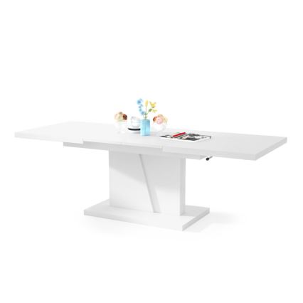 Mesa de centro plegable con tablero elevable NINO blanco