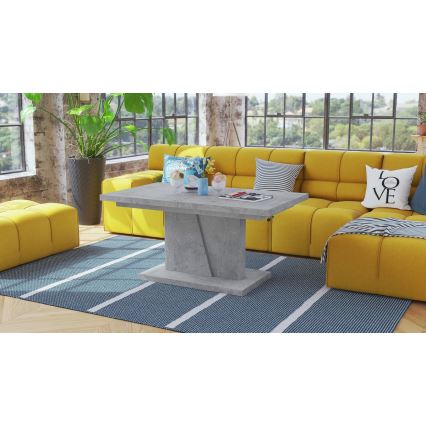 Mesa de centro plegable con tablero elevable NINO gris