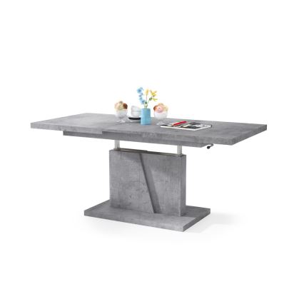 Mesa de centro plegable con tablero elevable NINO gris