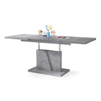 Mesa de centro plegable con tablero elevable NINO gris