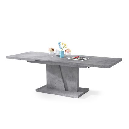 Mesa de centro plegable con tablero elevable NINO gris