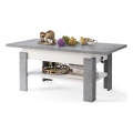 Mesa de centro plegable con tablero elevable ROY gris/blanco