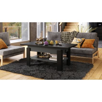 Mesa de centro plegable con tablero elevable ROY negro/antracita