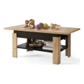 Mesa de centro plegable con tablero elevable ROY roble sonoma/negro