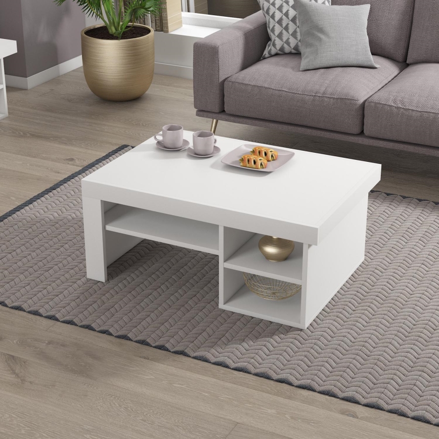 Mesa de centro REETA 40x92 cm blanco